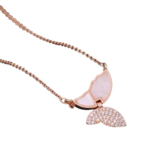 Nilus Collection Rose Gold Plated Pendant Necklace Set with Chain for Girls and Women (NL1013) (B0D7RYXM9G) Amazon Price History, Amazon Price Tracker