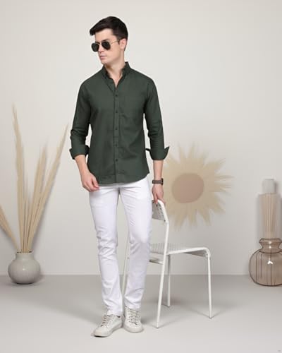 Image of Majestic Man Premium Cotton Slub Slim Fit Comfortable Solid Stylish Trousers