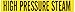 Brady 7141-1 14" Width x 2-1/4" Height, B-946 High Performance Vinyl, Black on Yellow Self-Sticking Vinyl Pipe Marker, Legend "High Pressure Steam"