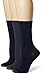 Gold Toe Women's Non-Binding Flat Knit Crew Sock 3-Pack, Navy/Denim, 9-11