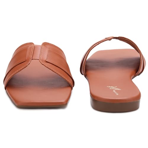 Image of Women's Leather Sandal, Faux Leather, Comfortable and Stylish Wedges Soft Cushion Footbed For Women & Girls For Casual Wear & Formal Wear Occasions(Teal 3)