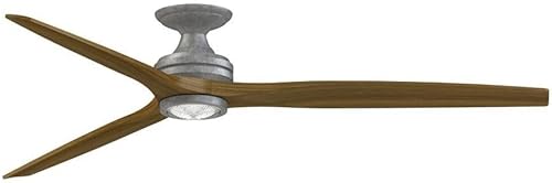 Miniatura 22 de Spitfire - Ventilador de techo empotrado de 3 aspas con kit de luz, 21.08 pulgadas de alto y 72 pulgadas de ancho, acabado de níquel cepillado,