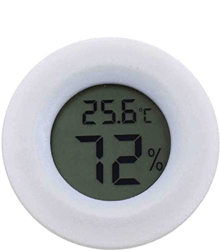 1pc Mini Hygrometer Thermometer Digital Gauge Indoor, LCD Monitor Temperature Outdoor Humidity Meter for Greenhouse (White)