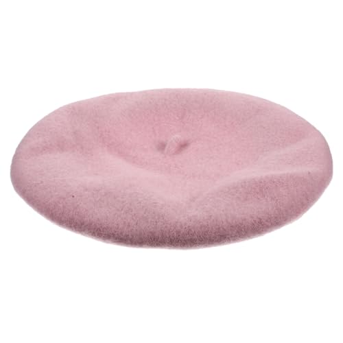 FOMIYES Women's French Style Wool Beret Hat Breathable Casual for Festival Outdoor Activities Pink