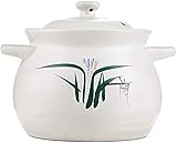YQBUER Claypot King White Orchid Topf Hochtemperatur Auflauffeuer Keramik -Suppe Topf (Size : 6.0l)