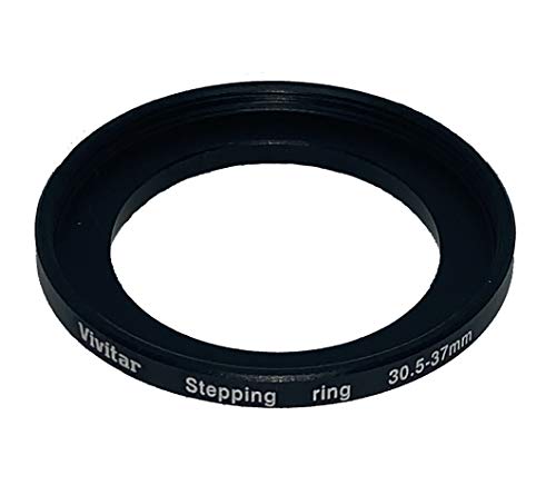 Adaptador de aumento de rosca para lentes de cámara Vivitar de 30,5 mm a 37 mm (negro), universal para lentes de cámara de 30,5 mm o filtros UV/CPL y accesorios de 37 mm miniatura 2