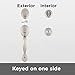 Kwikset Dakota Front Door Lock Handle and Deadbolt Set, Entry Handleset Exterior with Interior Door Knob, Satin Nickel, Pick Resistant SmartKey Rekey Deadbolt Security