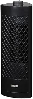 Zanussi 13" Inch, Lightweight, Portable Mini Tower Fan, 3 Speeds, Wide-Angled Oscillation, Powerful Airflow, Quiet Operation, Perfect For Homes Or Office, Black - ZNTF1321B