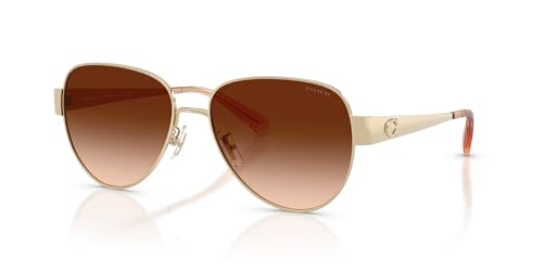 Image of Coach womens Hc7186 Aviator Sunglasses