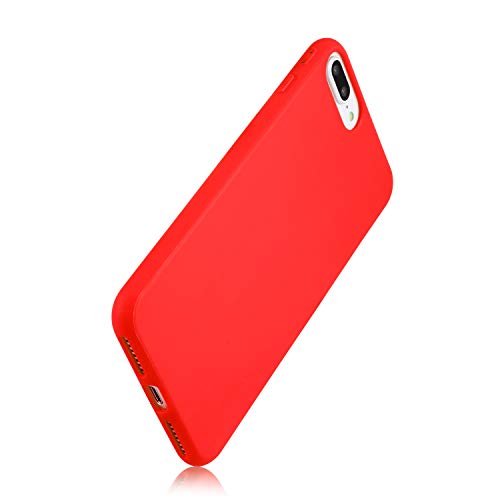 Technext020 Iphone 7 Plus Red Case/Iphone 8 Plus Red Case, Shockproof Ultra Slim Fit Silicone Tpu Soft Gel Rubber Cover Shock Resistance Protective Back Bumper For Iphone 7 Plus/Iphone 8 Plus Red #TOP4