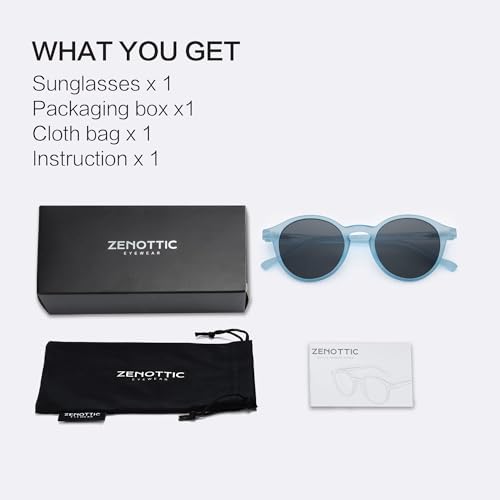Image of ZENOTTIC Polarized Round Sunglasses, Stylish Sunglasses for Men and Women Retro Classic, Multi-Style Selection