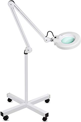 Lente de Aumento 5 Dioptrias Lupa con soporte 4 Ruedas Escritorio Cover