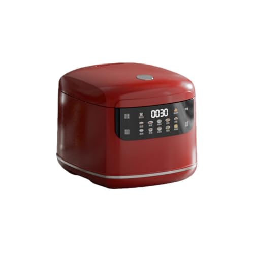 MORLU 炊飯器 小型 糖質カット 炊飯器 マイコン式すいはんき タッチ操作 使用&お手入れ簡単 軽量便利 多機能 早炊き/おかゆ/玄米/再加熱/蒸し/炊込み (ダブルスプレーアルミブラダー - レッド)