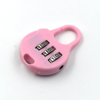 Oblivion 3 Digit Zipper Lock and Zipper Tool - Pink - Combination Lock - Securing Luggage and Portable Items