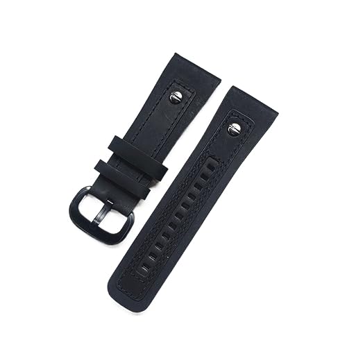 Correa de reloj clásica de piel auténtica de 28 mm con remache para reloj Seven Friday 3