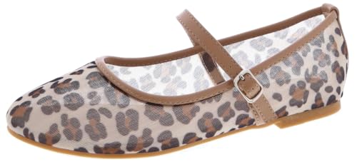 TruFox Women's Mesh Ballet Flats Buckle Strap Comfortable Ballerina Shoes Flats