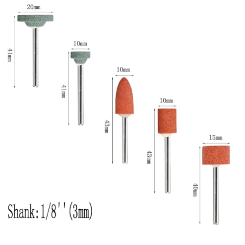 Junlixn JUN9005 𝐉𝐔𝐍𝐋𝐈𝐗𝐍 45 Pcs Rotary Grinding Stone Set - 1/8 Inch Shank Abrasive Mounted Stone Grinding Point Sharpening Wheels thumb #1
