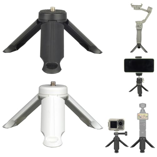 Mini Tripod for DJI OSMO Pocket 3/Nano/Action 6 5 Pro 4, Portable Handle Tripod Stand Self Stick Grip Desktop Mount with 1/4” Screw for Gopro/Insta 360 Ace Pro X5 X4/AKASO Camera Accessories,2 Packs