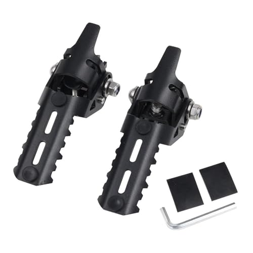 GTGJFJKW Estriberas para Motocicleta para Ducati para Multistrada 950 MTS 950S 1200 1200S 1100 1260 1260S Reposapiés Reposapiés Abrazaderas Pedales(Negro)