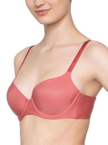 Image of Triumph T-Shirt Bra For Women Wired Padded Body Make-Up Series Seamless Everyday Lingerie Lycra Xtra Fine Breathable Fabric Second-Skin Smooth 3 /4 Cup Support Invisible Underwire Pack Of 1
