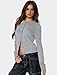 IWD Womens Cardigan Sweaters Crew Neck Long Sleeve Lightweight Button Down Sweater 2026 Spring Trendy Knit Tops (Grey, X-Large)