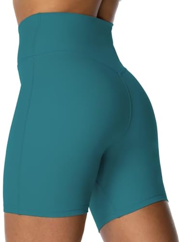 Image of Sunzel Crossover Biker Shorts for Women, No Front Seam V High Waist Yoga Workout Gym Shorts with Tummy Control