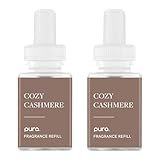 PuraHome Scent Refill - Smart Home Air Diffuser - Up to 120-Hours of Luxury Fragrance per Refill - Home Essential - Clean & Safe Diffuser Fragrance - 2 Pack, Cozy Cashmere