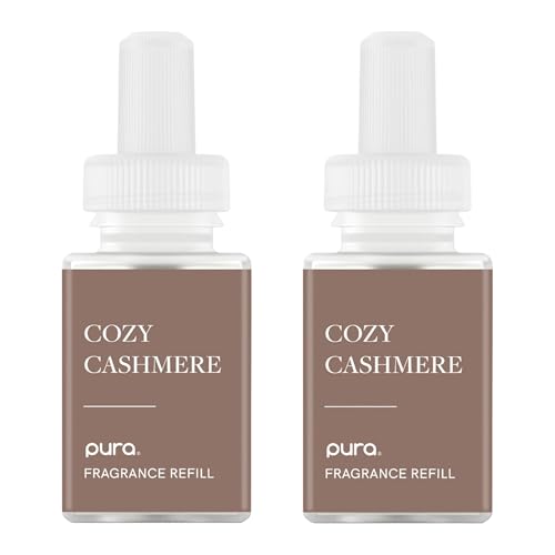 PuraHome Scent Refill - Smart Home Air Diffuser - Up to 120-Hours of Luxury Fragrance per Refill - Home Essential - Clean & Safe Diffuser Fragrance - 2 Pack, Cozy Cashmere
