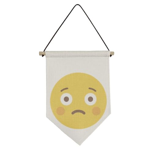 Bannière murale no/no motif mignon jaune pour decoration interieure textile