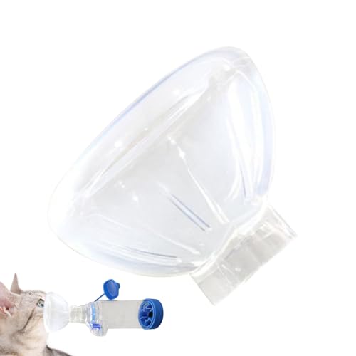 猫用吸入器 | 子猫や子犬用吸入器マスク - 小型中型大型犬猫対応 再利用可能な鼻口カバー 呼吸補助ツール