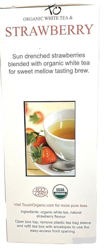 Touch Organic STRAWBERRY WHITE Tea Bags, 40 Bags, 2.5 oz image 5
