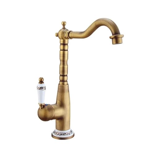 Robinet de lavabo rétro en laiton noir pour rénover une salle de bain style industriel