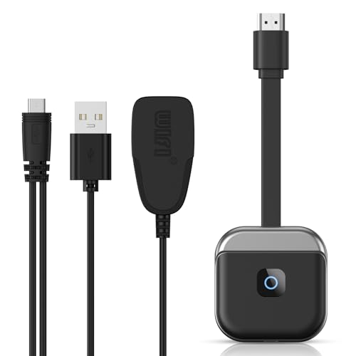 4K Wireless HDMI Dongle, Miracast HDMI Screen Mirroring Display, 2,4/5G Hz Transmitter and Receiver Streaming von Video/Audio/Dateien Übertragung von Laptop, PC, Smartphone auf TV, Beamer, Monitor
