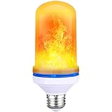DARUOAND A2B LED Flame Light Bulbs 4 Modes Flickering Fire Flame with Upside-Down Effect E26 Base Flame Effect Light Bulbs Reusable Simulated Flaming Lamp for Halloween Christmas Home Decorations A2B