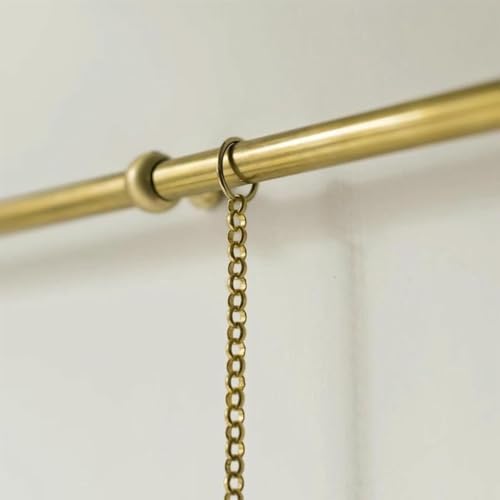 Brass Picture Hanging Wire Kit - 100cm Picture Rail System, Artwork Gallery Track with Metal Chains for Photos & Museum Display, 39.3in Hanging Shelf