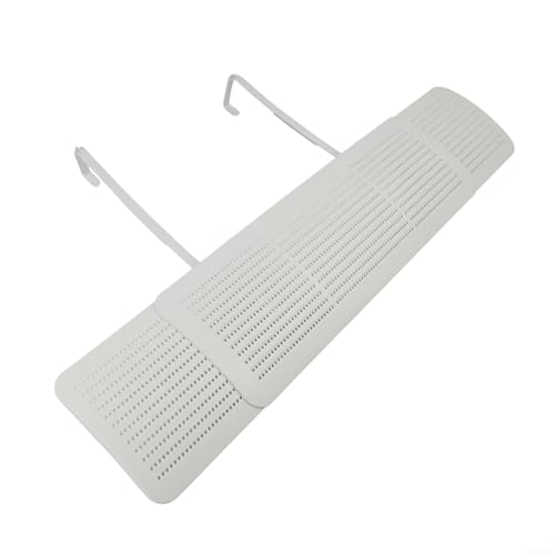 Gdfnmogo Deflector de aire acondicionado de montaje en pared con diseño ajustable para prevención directa de soplado, parabrisas blanco para todas las unidades de aire acondicionado, no requiere