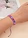Agriajun Valentines Handmade Boho Bead Friendship Bracelets for Women Adjustable Couples String Braided Bohemia Colorful Love Heart Purple Beaded Strands Bracelet Fashion Jewelry Gift