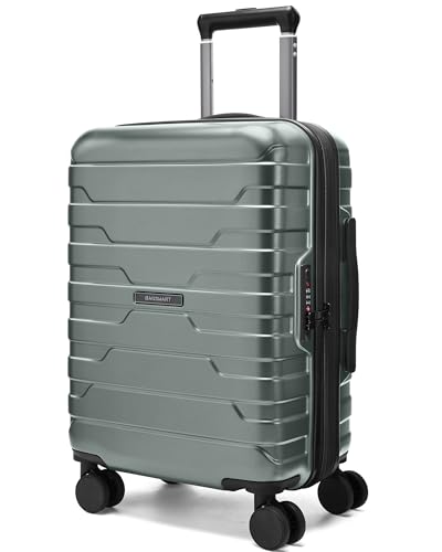 Image of BAGSMART Carry On Luggage 22x14x9 Airline Approved with Spinner Wheels,Lightweight 20 Inch Luggage with TSA Lock,Expandable Hard Shell Carry On Suitcases for Men Women,Olive