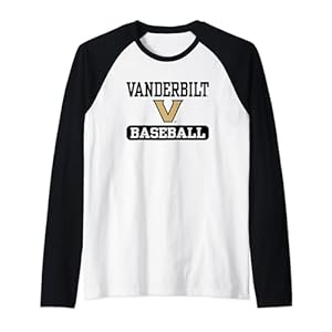 Vanderbilt Commodores Baseball Logo Officially Licensed Raglan Baseball Tee