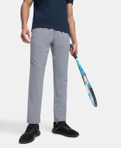 Image of Jockey MV25 Men Recycled Microfiber Elastane Stretch Active Wear Trackpant with Zipper Pockets and StayFresh Treatment