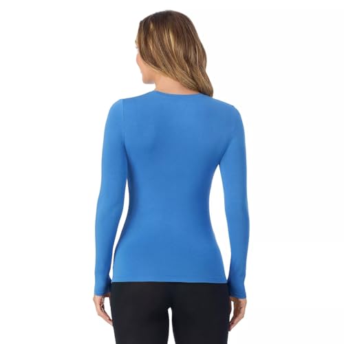Image of Cuddl Duds Women's Softwear with Stretch Long Sleeve Crew Neck Top -Layering Top with Smooth Fabrication, Body-Hugging Fit