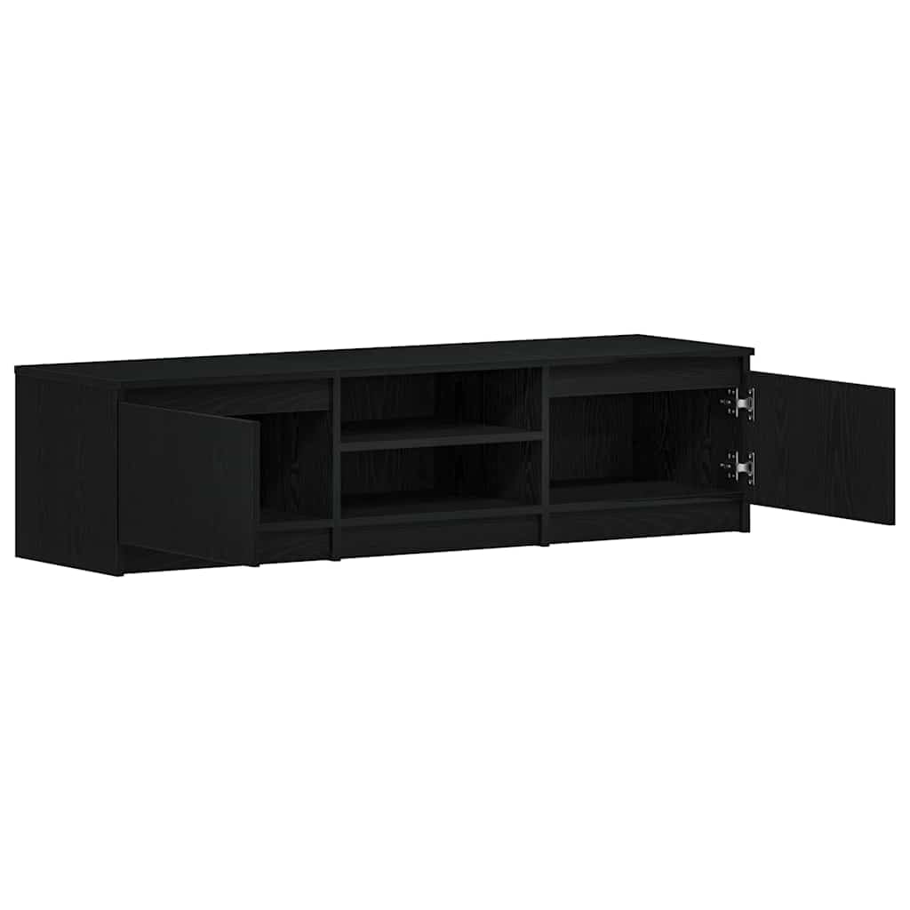 vidaXL Mobile TV Rovere Nero 140x40x36 cm in Legno Multistrato