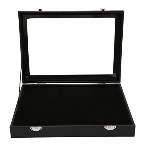 Staubdichte Pin-Vitrine, Abzeichen-Sammelbox Shadow-Box-Rahmen Aufbewahrungsbox für Schmuck mit Verschlussschnalle für Anstecknadel, Militärmedaille und Schmuckkollektion