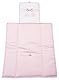 Filet - Wickelunterlage für Tasche, weich, aus 100% Baumwolle, hergestellt in Italien, für Neugeborene/Kleinkinder – Weiß, Rosa