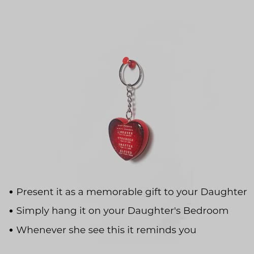 To My Daughter Inspirational Keychain Gift from Mom Dad for Birthday