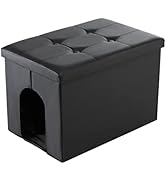 MEEXPAWS Cat Litter Box Enclosure Furniture Hidden, Cat Washroom Bench Storage Cabinet |Large 25....