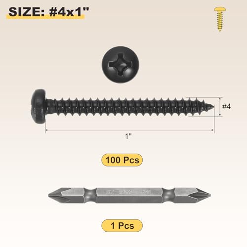 Condition photo showing New/Like New for metallixity phillips pan head self tapping screw #4x1 100pcs
