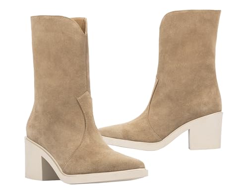 Aquatalia Women's Celesta Boots, Suede Upper, Breathable Signature Fabric Lining, Pointed Toe, Rubber Outsole2