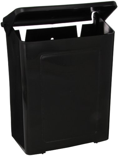 Impact 1103 Safe-Use Plastic Sanitary Napkin Receptacle 10-58 Height x 9 Width x 4-58 Depth Black Case of 4