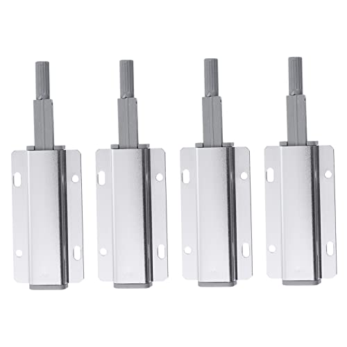 LEIXIUSM 4pcs Damper Magnetic Tool Door Closer Spring Home Door Locks Cabinet Door Locks Out Push to Open Door Press Rebounding Tools Home Door Rebounding Devices Cupboard Door Rebounder Rv(Silver)